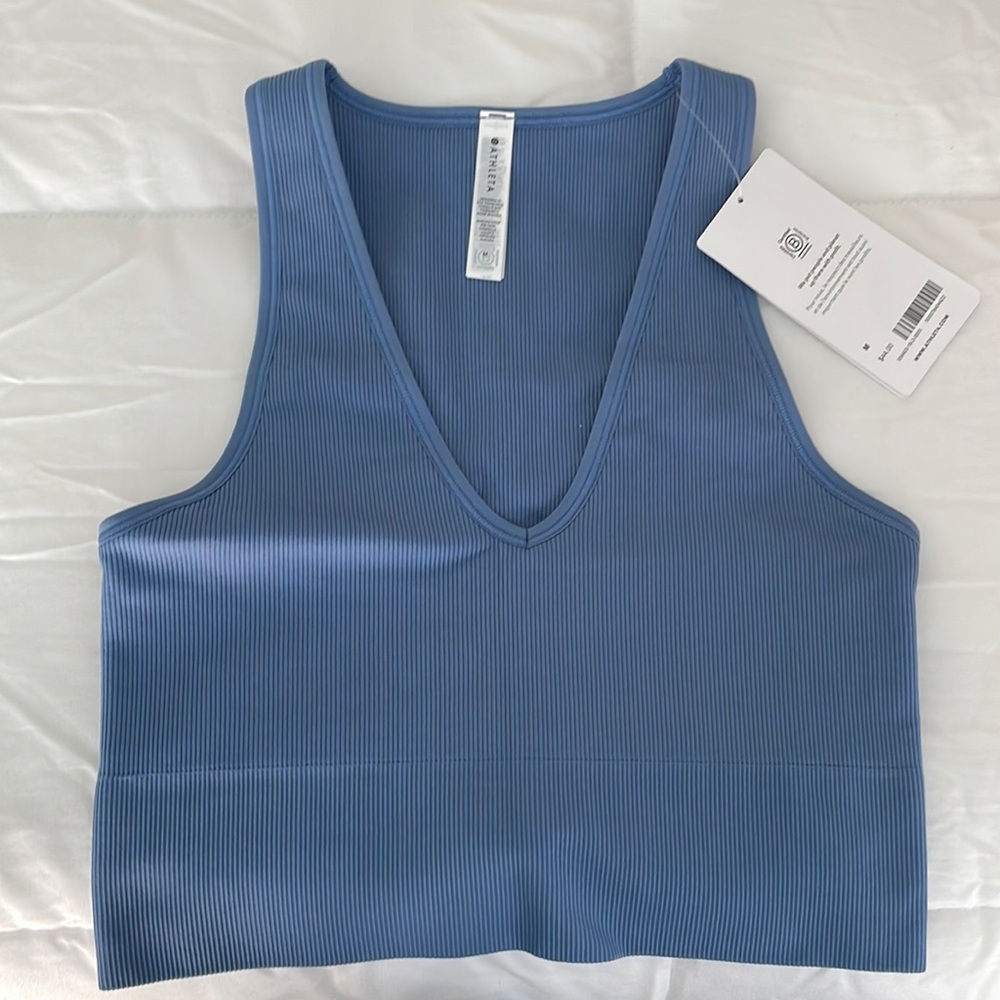 Athletes aurora crop ribbed tank